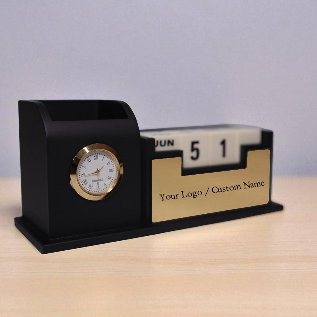 Customized Pen Stand with Clock, Date, Day & Month