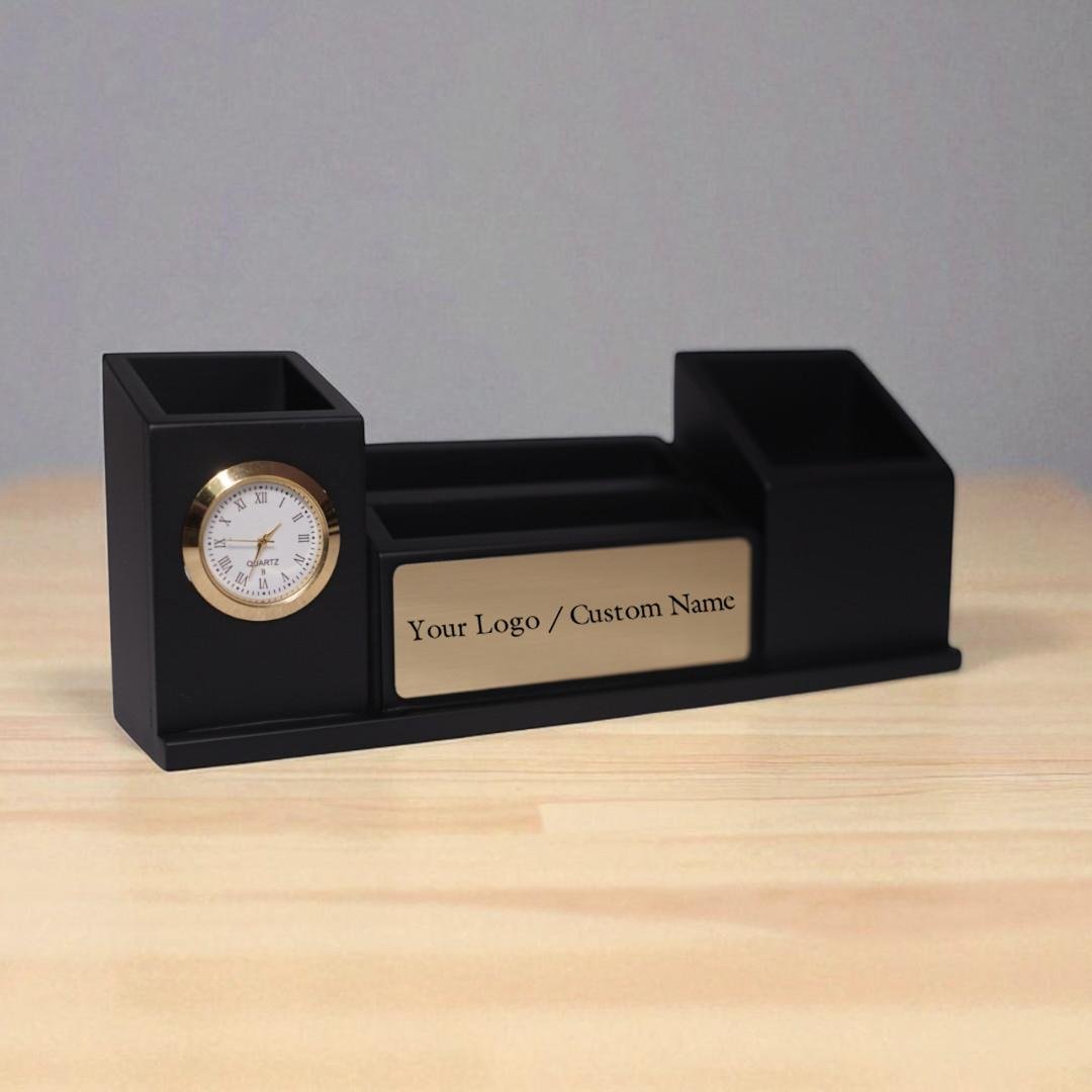 Customized Pen Stand with Clock