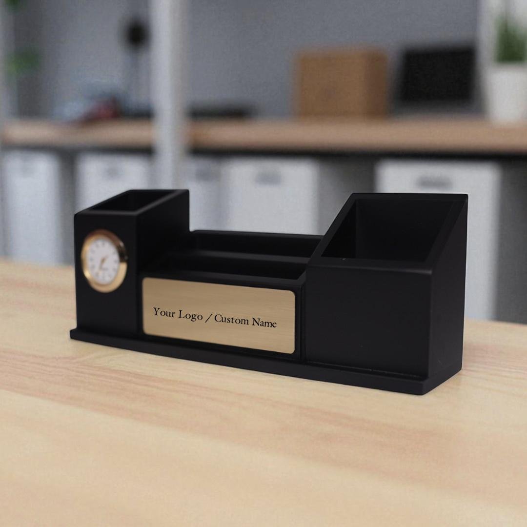 Customized Pen Stand with Clock