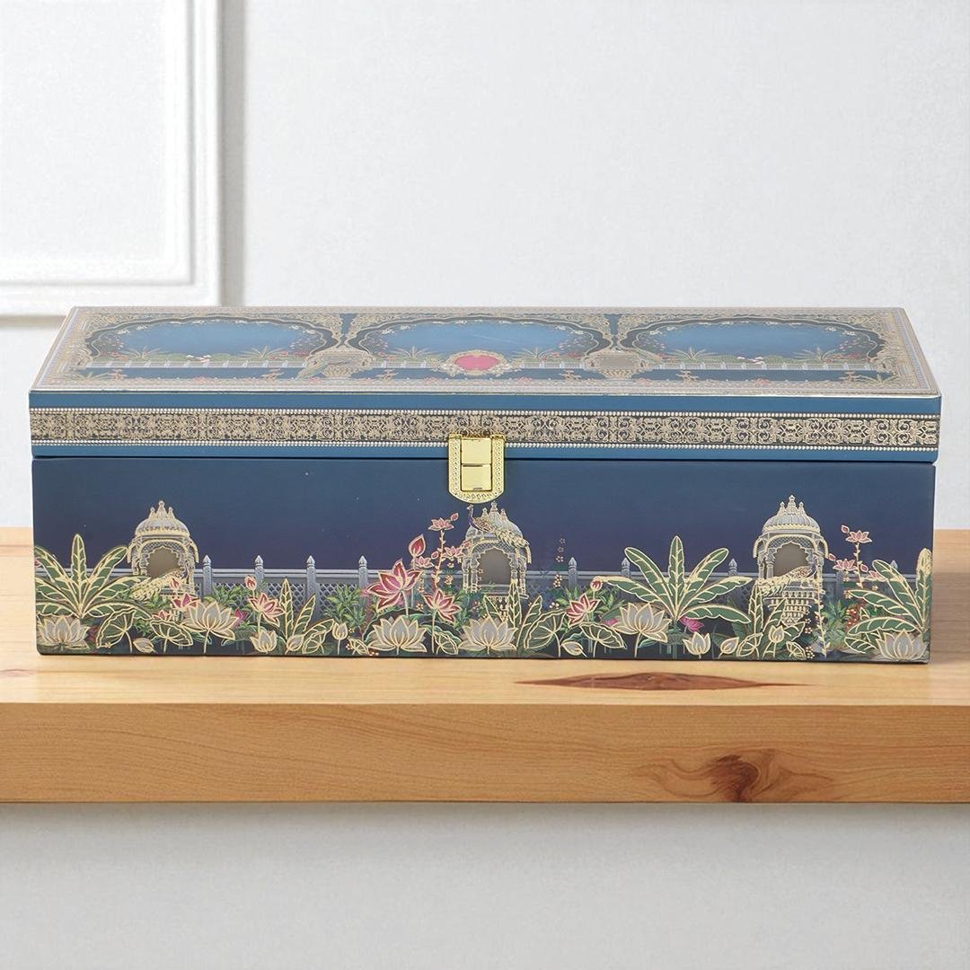 Golden Trio Treats – Elegant Wooden 3 Jar Gift Box