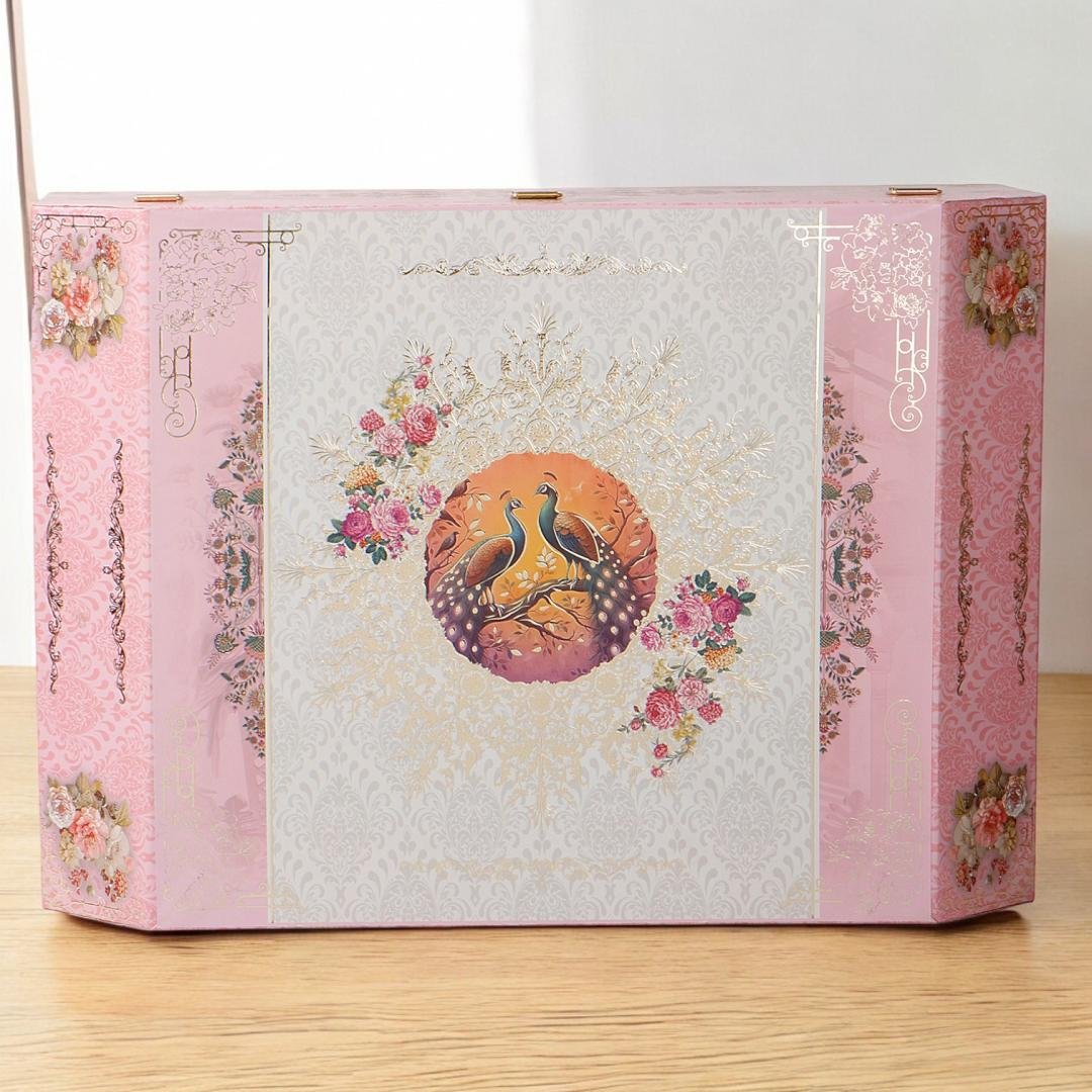 Luxury Wooden Gift Box – 3 Jars & 12 Cavities for Sweets & Dry Fruits