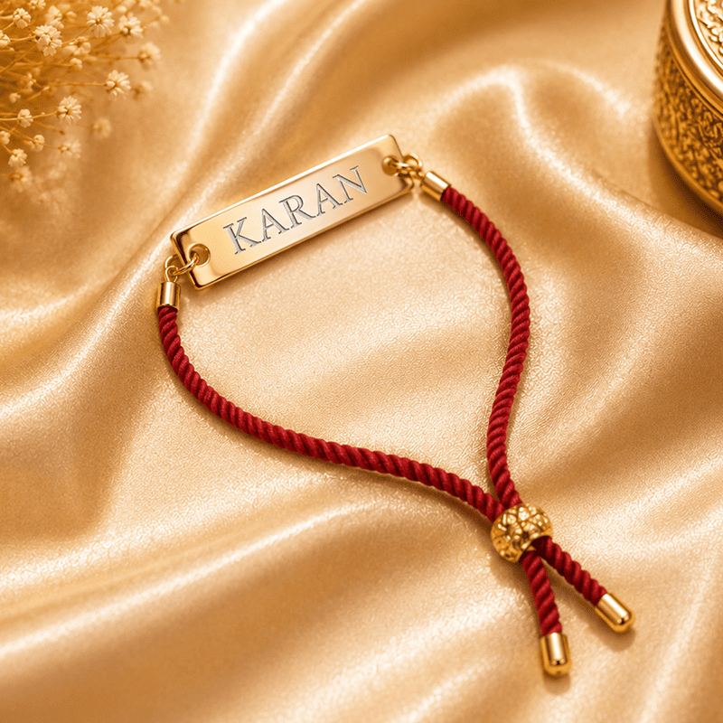 Personalized Red Thread Name Rakhi