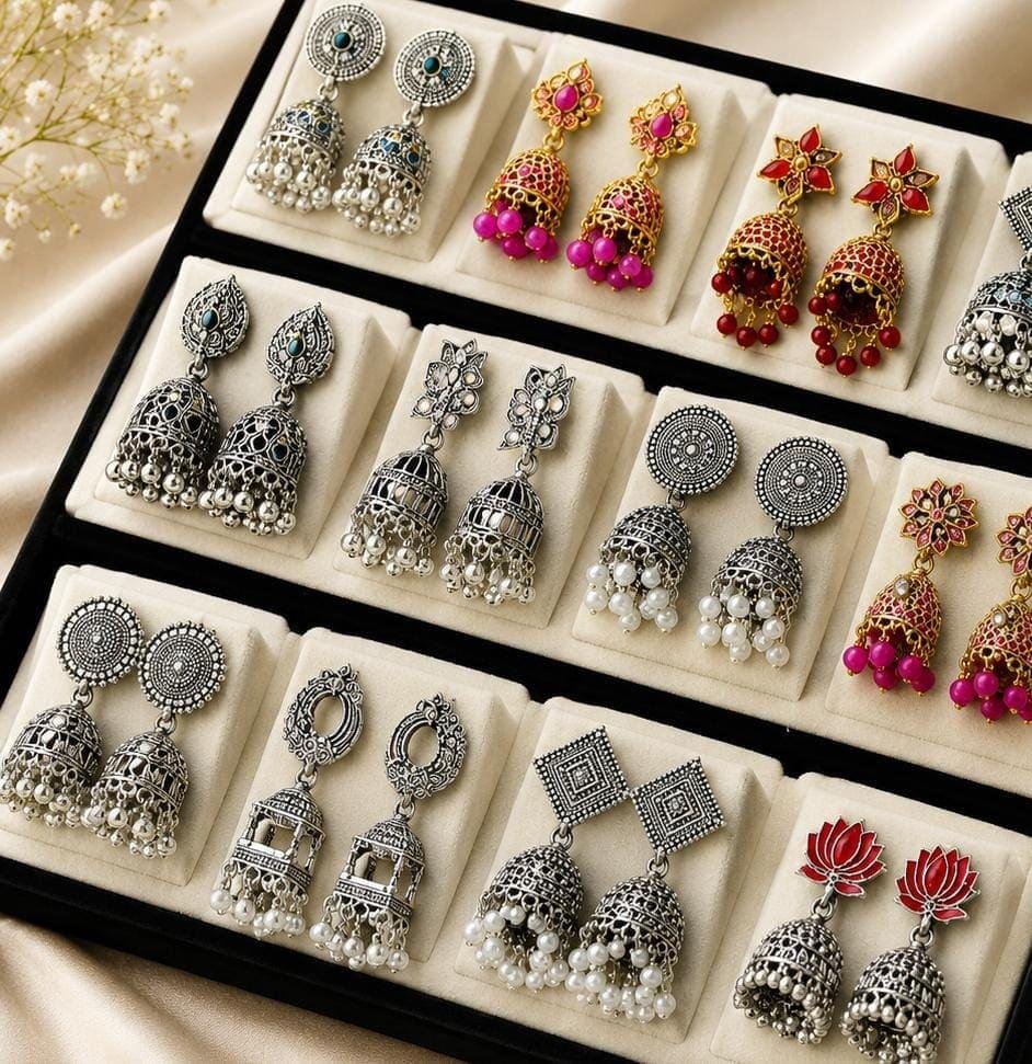 Premium Designer Earrings Collection – 16 Pair Set