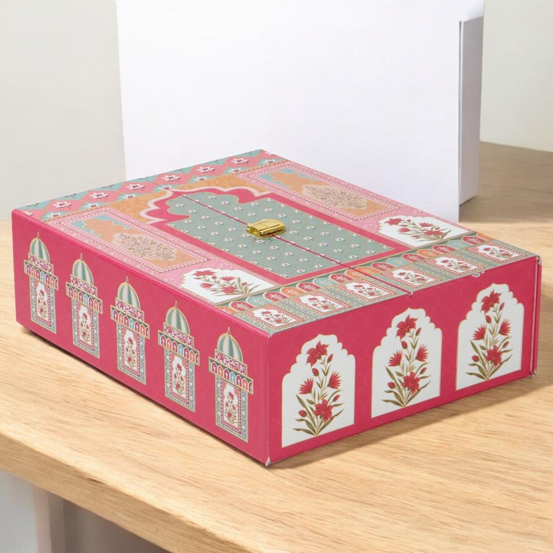 Premium Kappa Board Gift Box – 2 Jars & Half Kg with Window Door