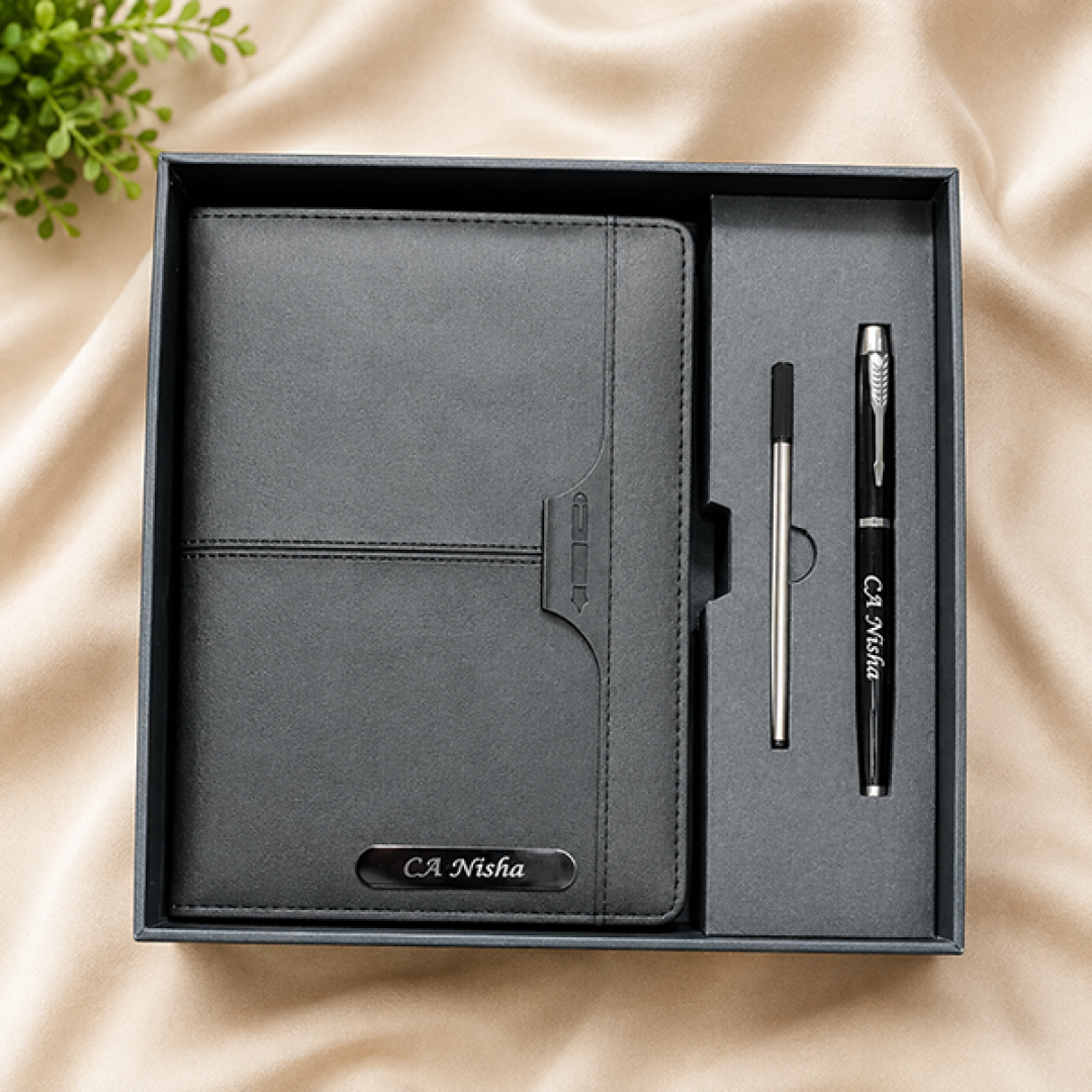 Premium Personalized  Diary & Pen Gift Set