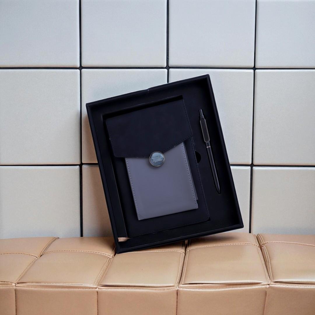 “Premium Signature Set – Customized Pen & Diary with Name & Logo”