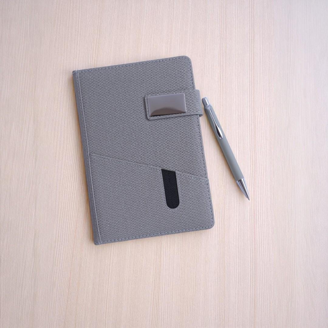 Prestige Writing Combo – Engraved Pen & Diary with Logo