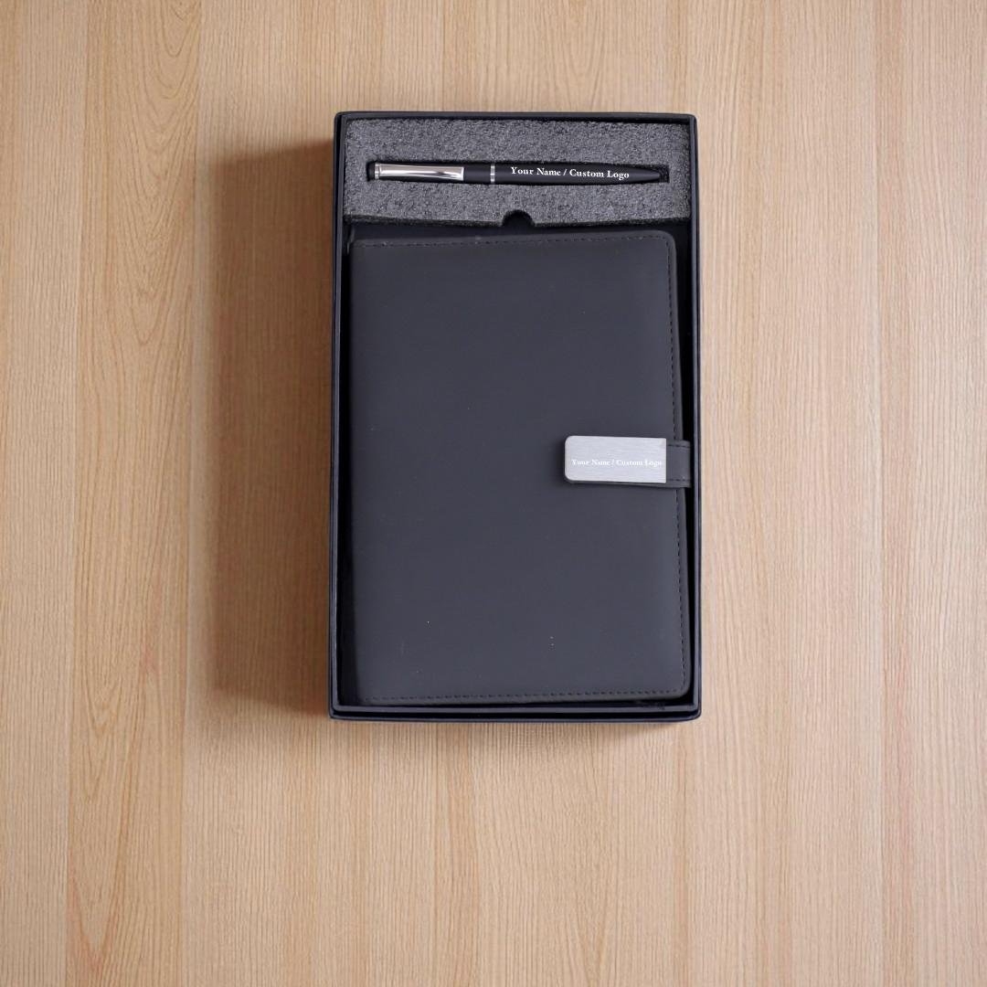“Signature Combo – Customized Pen & Diary Set with Name & Logo”
